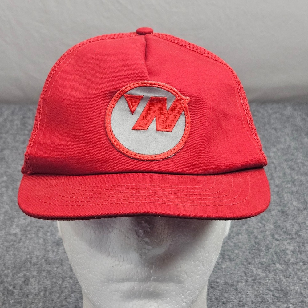 Vintage Northwest Airlines Trucker Hat Red Cap Snapback‎ 90s 80s Aviation Logo